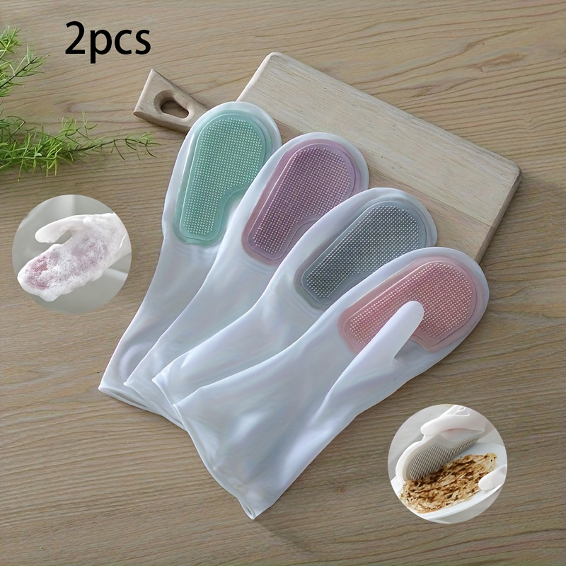 Rubber Glove Cleaning - 2Pcs Durable Lead-Free Latex Dishwashing Gloves