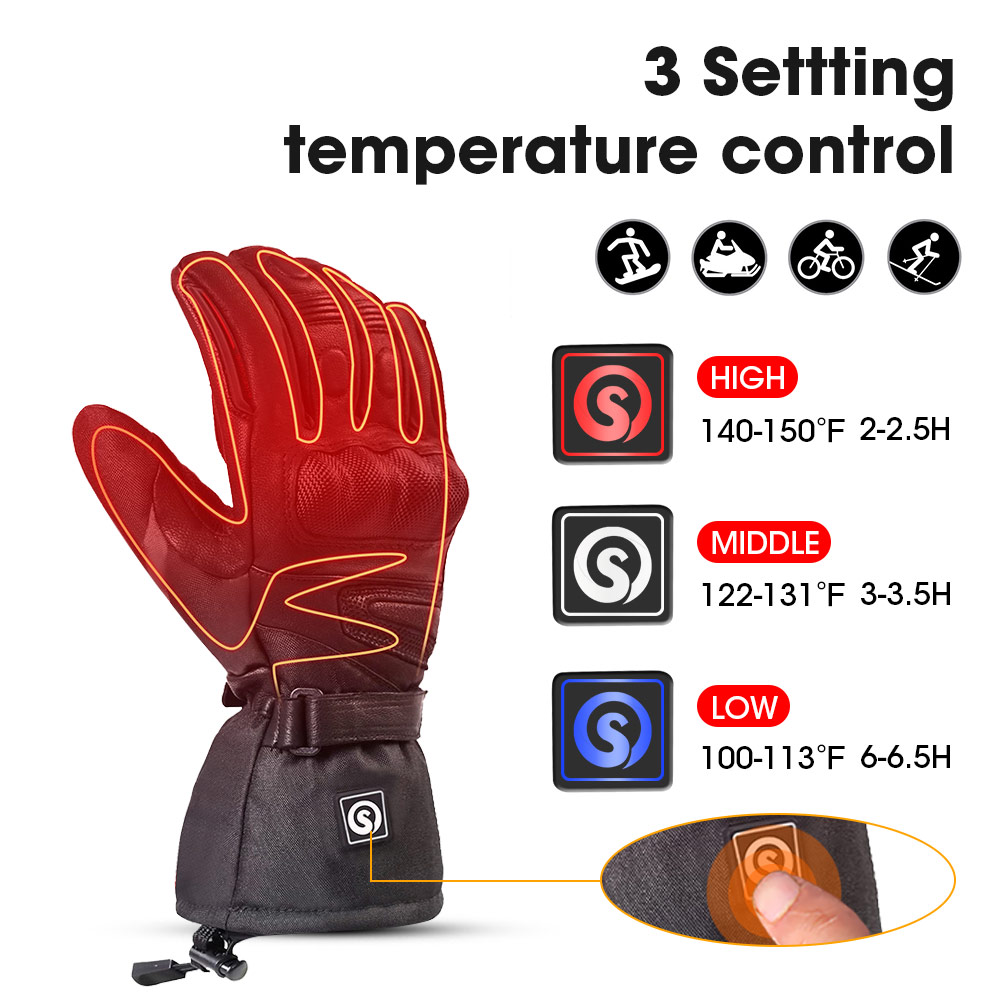 Heat Resistant Glove - Snow Deer Winter Electric Heated Gloves