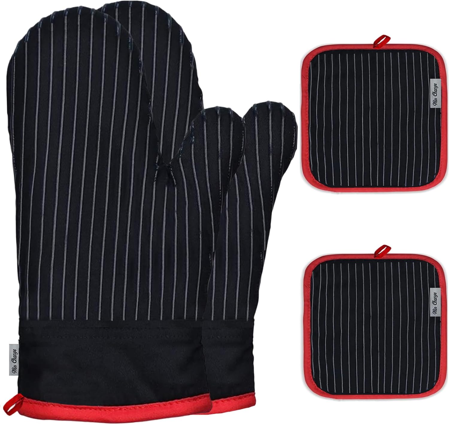 Heat Resistant Glove - Oven Mitts and Pot Holders Set,