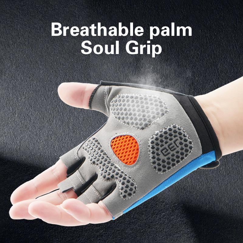 Cycling Glove Padded - Bike Gloves Half Finger Breathable Anti