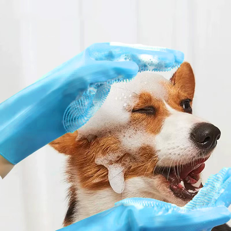 Rubber Glove Cleaning - Pet Bathing & Massage Silicone Gloves