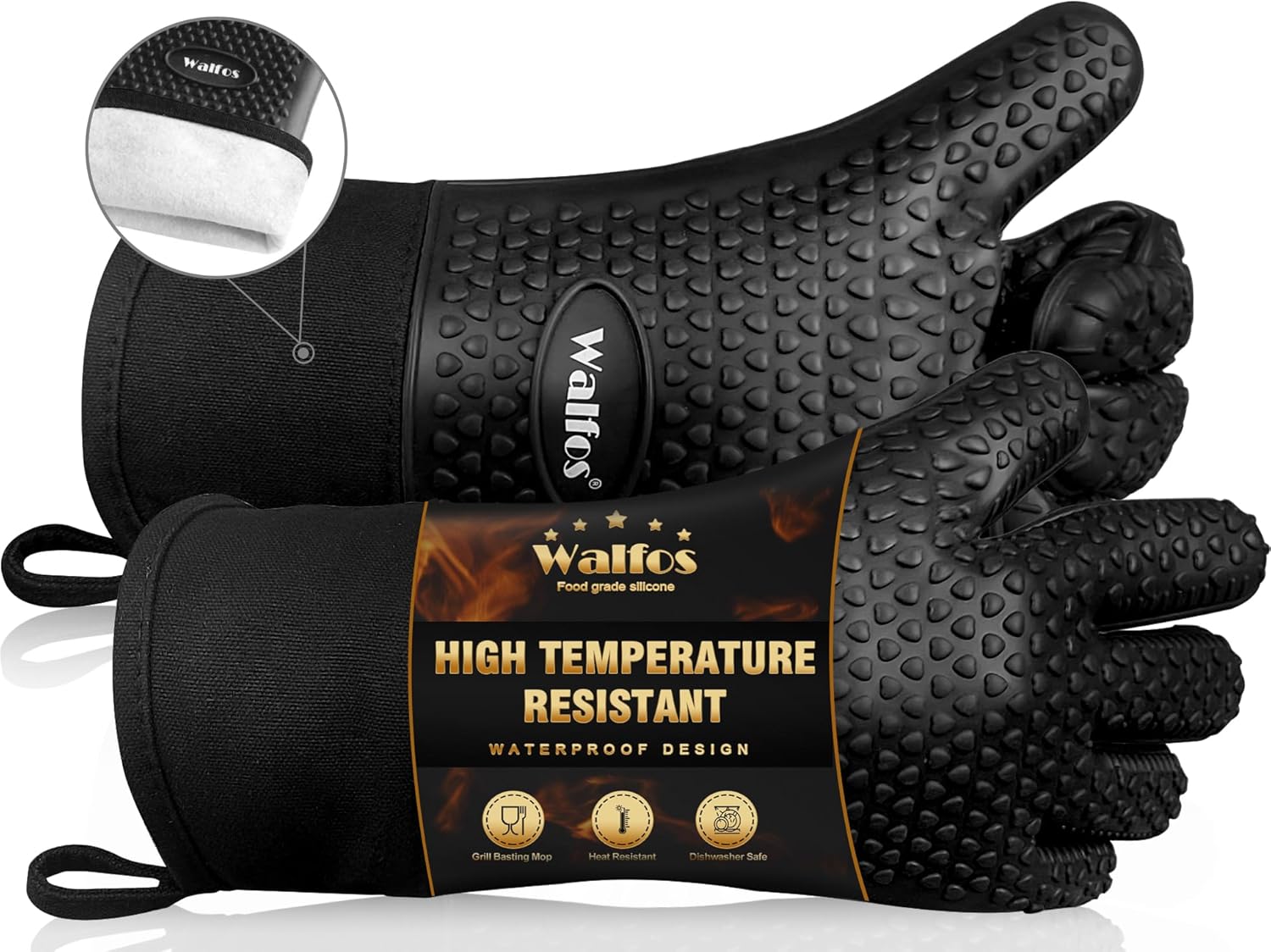 Heat Resistant Glove - Heat Resistant Silicone BBQ Gloves, Non-Slip
