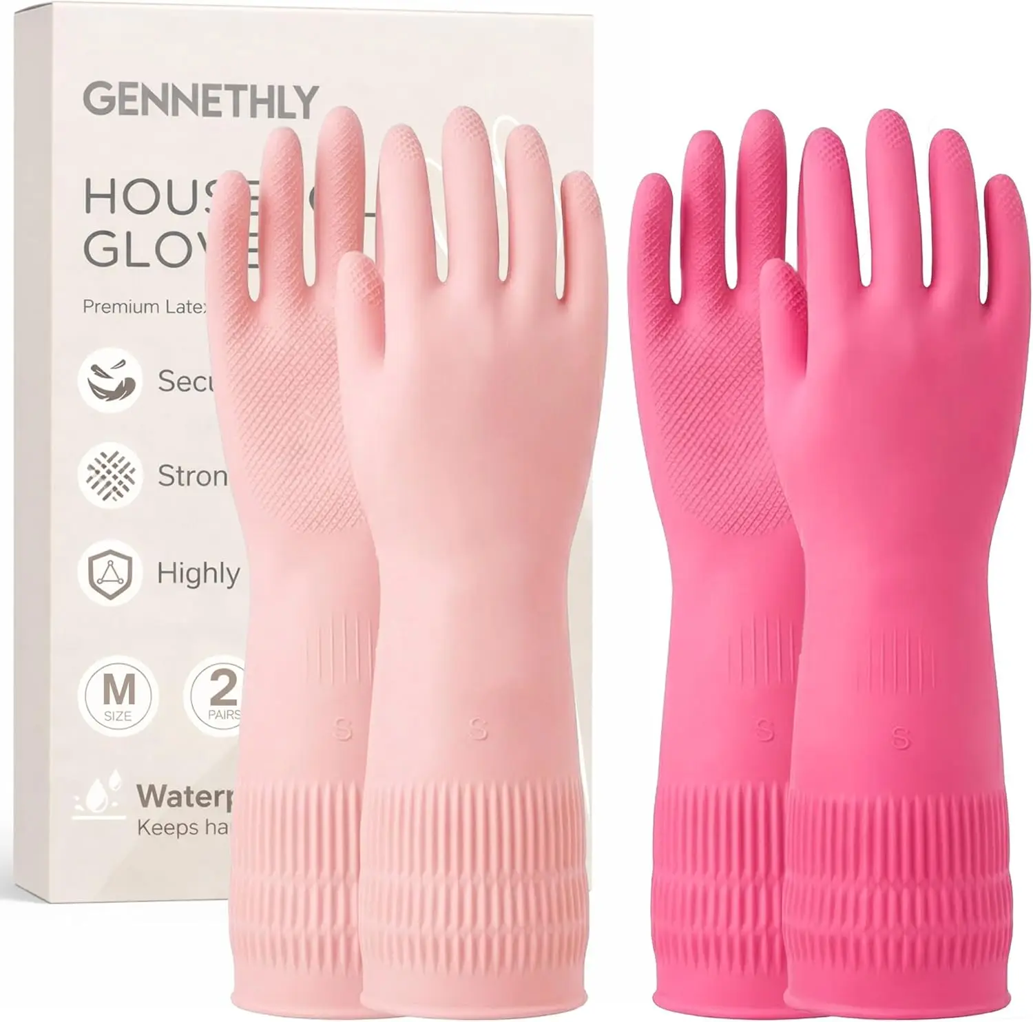 Rubber Glove Cleaning - Reusable Rubber Dishwashing Gloves, Long Cuff