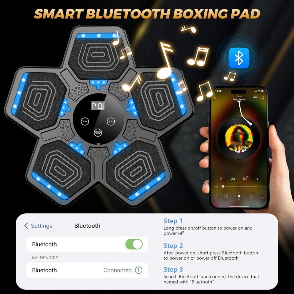 Music Boxing Machine for Adult - مراجعة Workout Glove Gym وسعره
