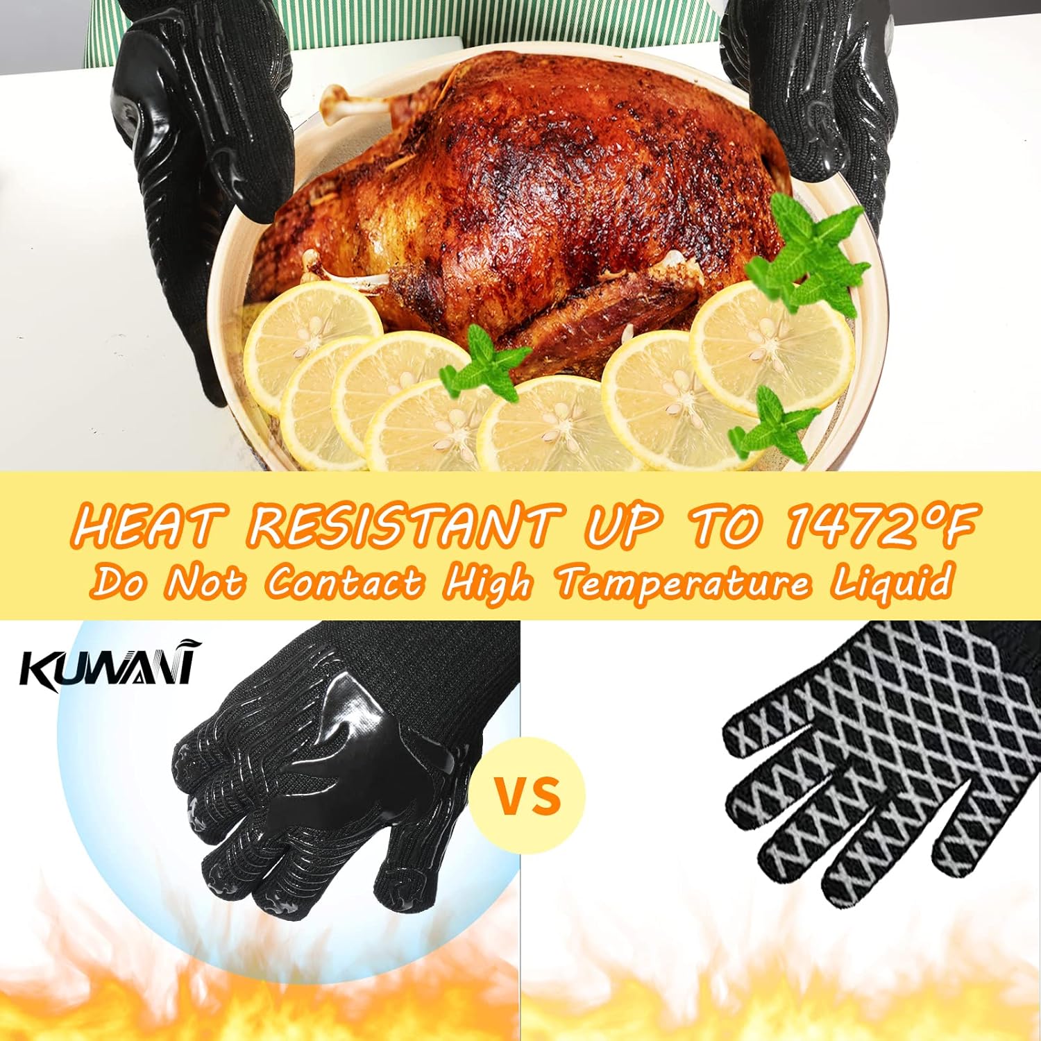 BBQ Gloves, 1472°F Heat Resist - مراجعة Heat Resistant Glove وسعره