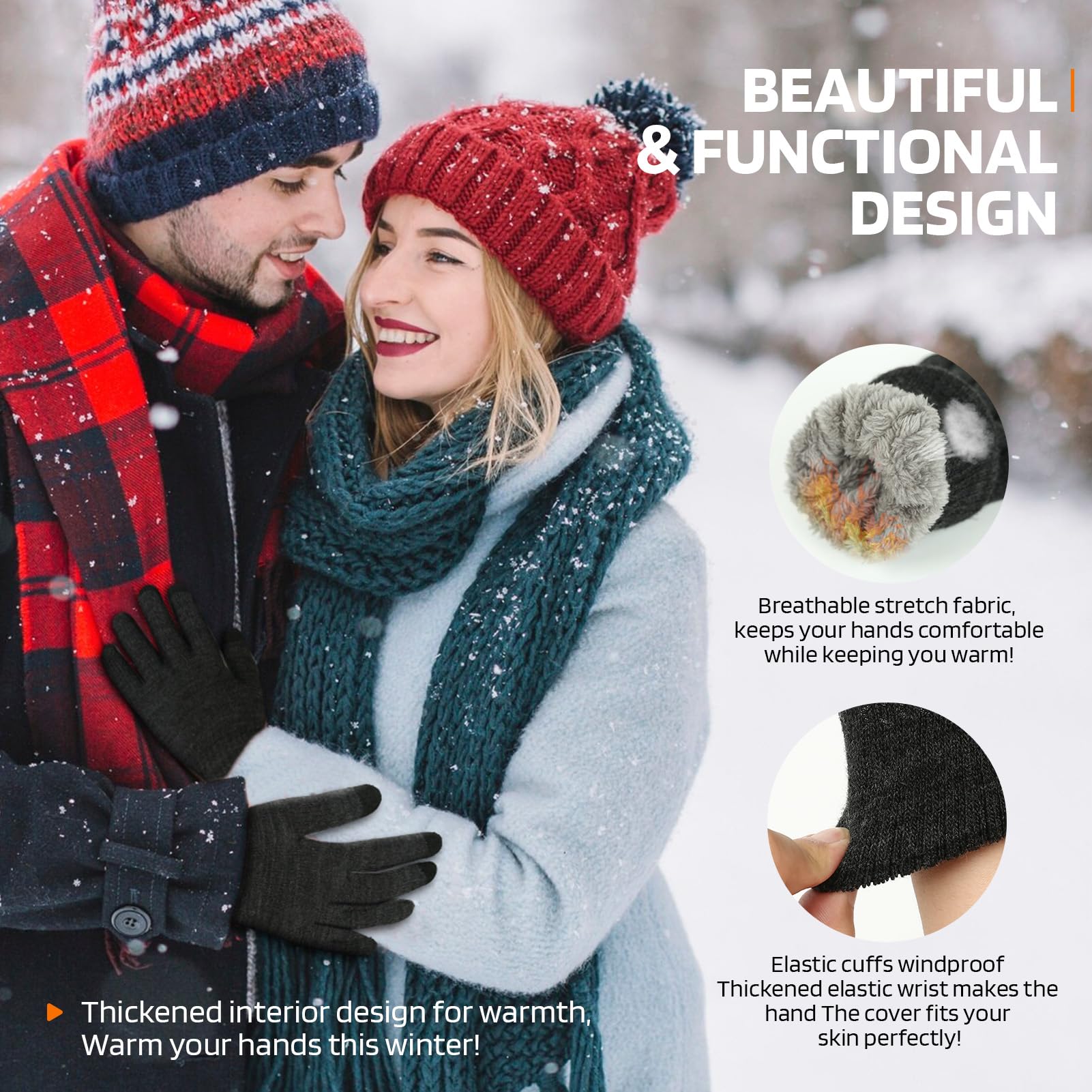 1-5Pairs Winter Outdoor Sports - مراجعة Magic Touch Glove وسعره