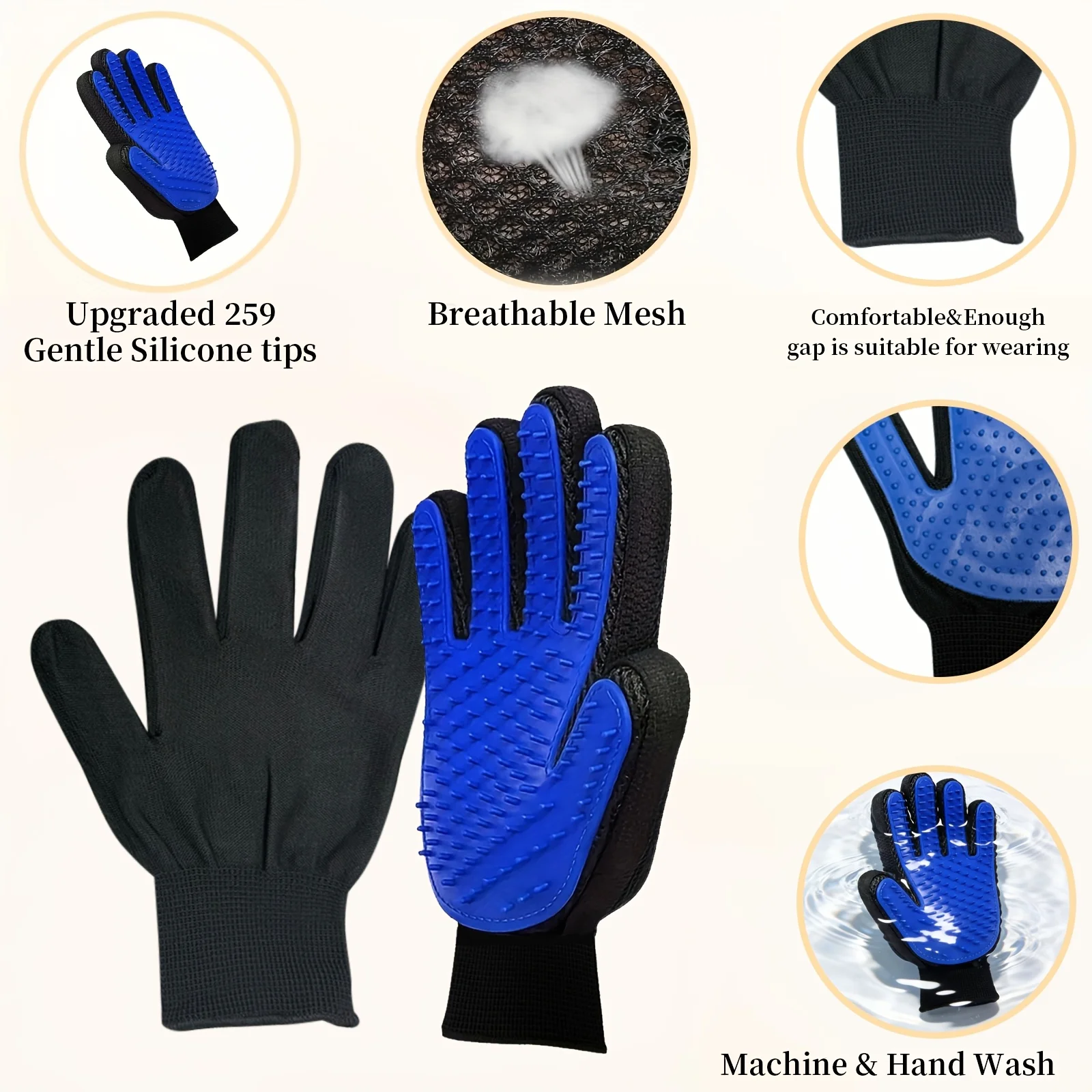 Pet Gloves Cat Grooming Gloves - مراجعة Rubber Glove Cleaning وسعره