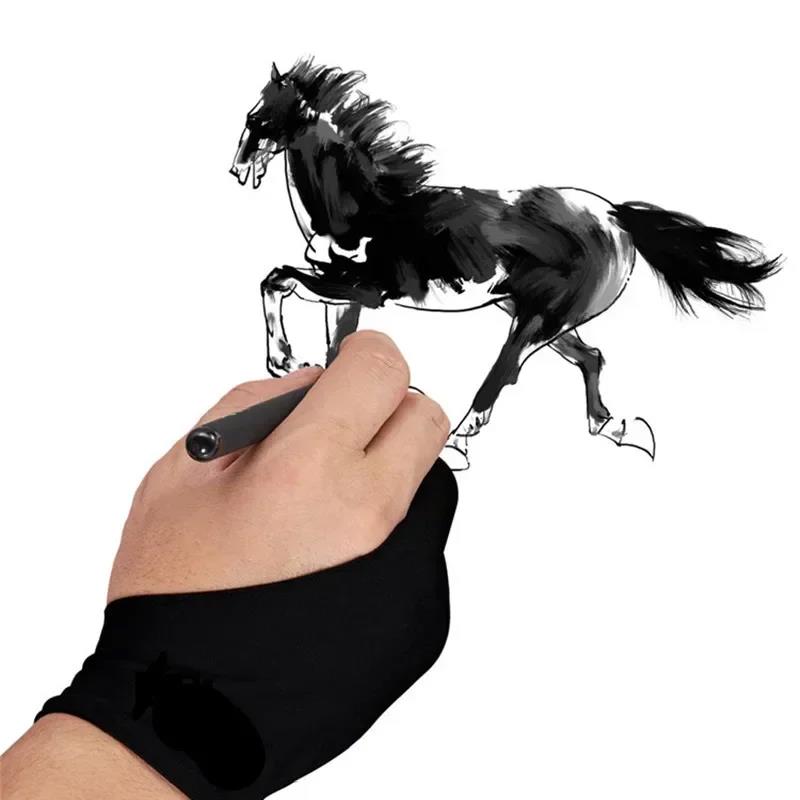S/M/L Two-Finger Drawing Glove - مراجعة Touchscreen Glove Capacitive وسعره