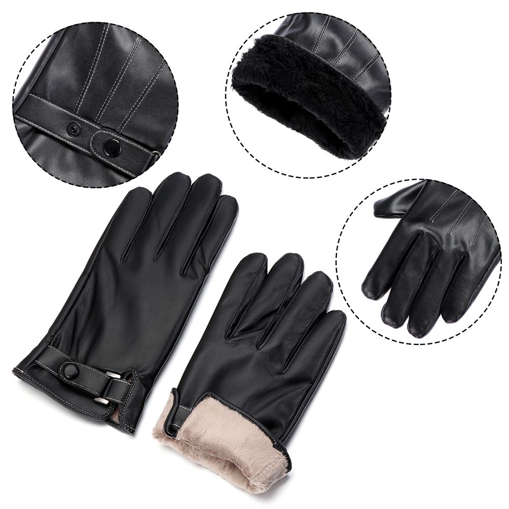 Men's Fleece Thermal Leather G - مراجعة Leather Driving Glove وسعره