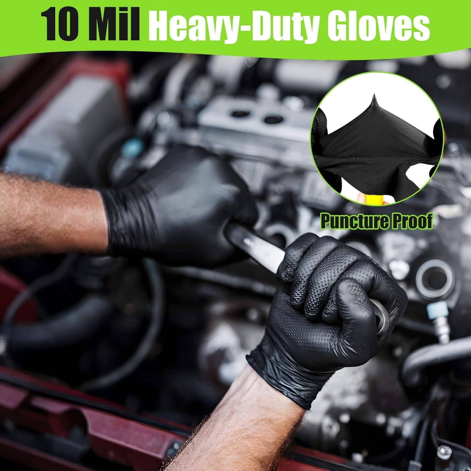 10 Mil Nitrile Gloves Large -  - مراجعة Nitrile Mechanic Glove وسعره