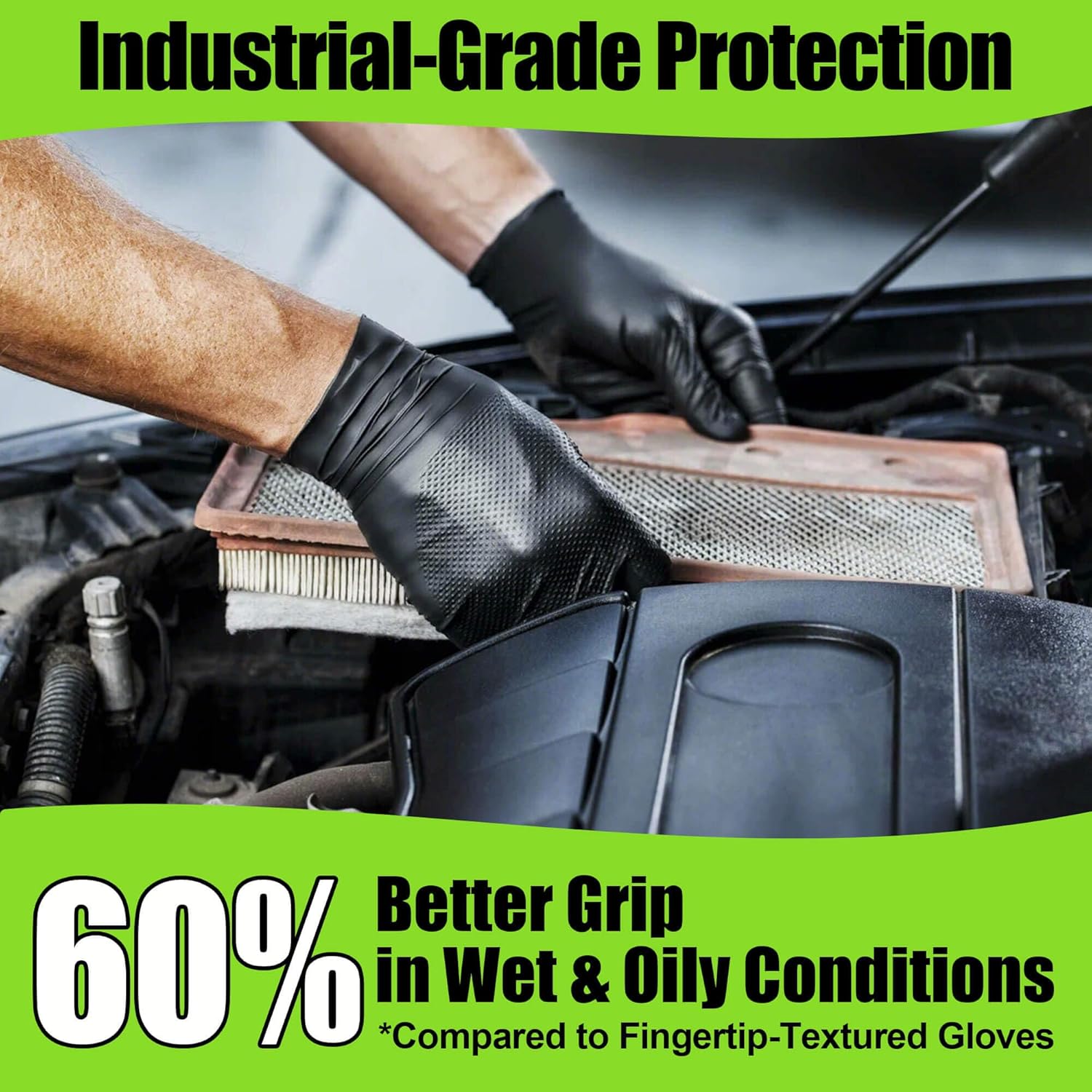 10 Mil Nitrile Gloves Large -  - مراجعة Nitrile Mechanic Glove وسعره