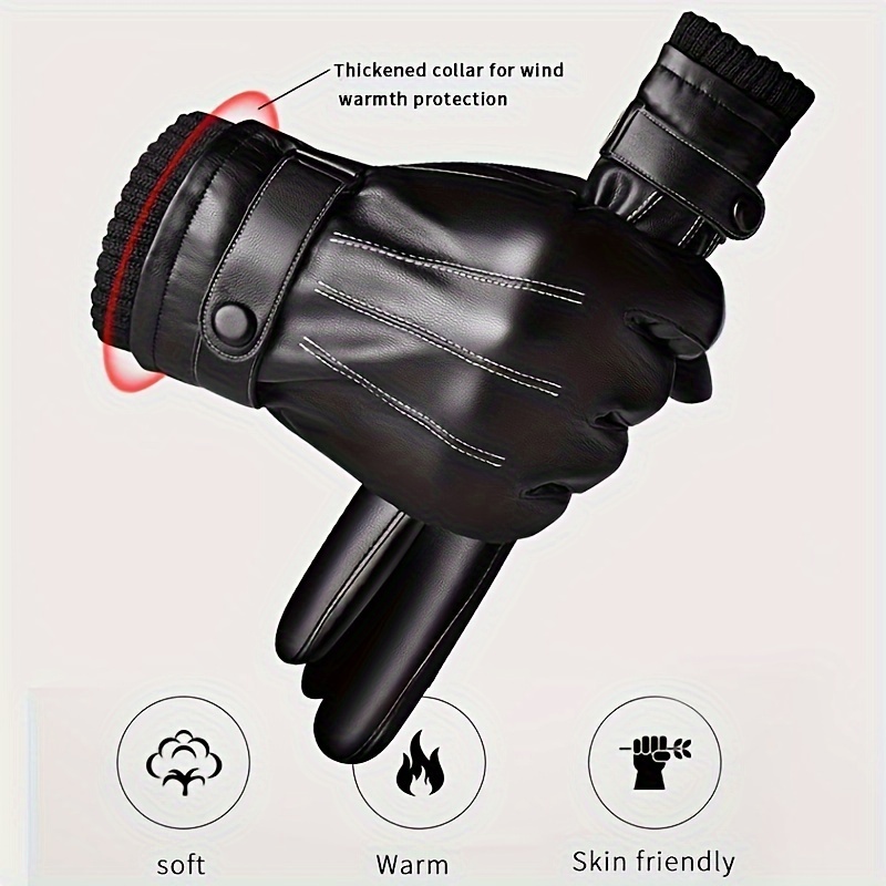 1Pair Winter Gloves Warm Drivi - مراجعة Leather Driving Glove وسعره