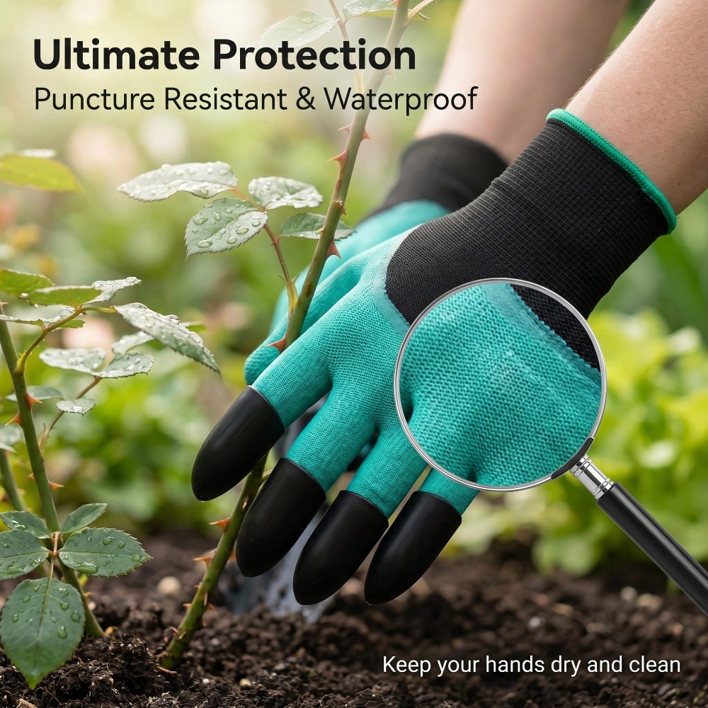 1pair Garden Genie Gloves With - مراجعة Gardening Glove Waterproof وسعره