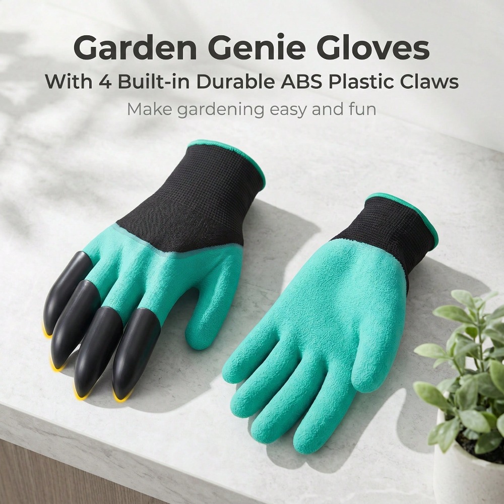 1pair Garden Genie Gloves With - مراجعة Gardening Glove Waterproof وسعره