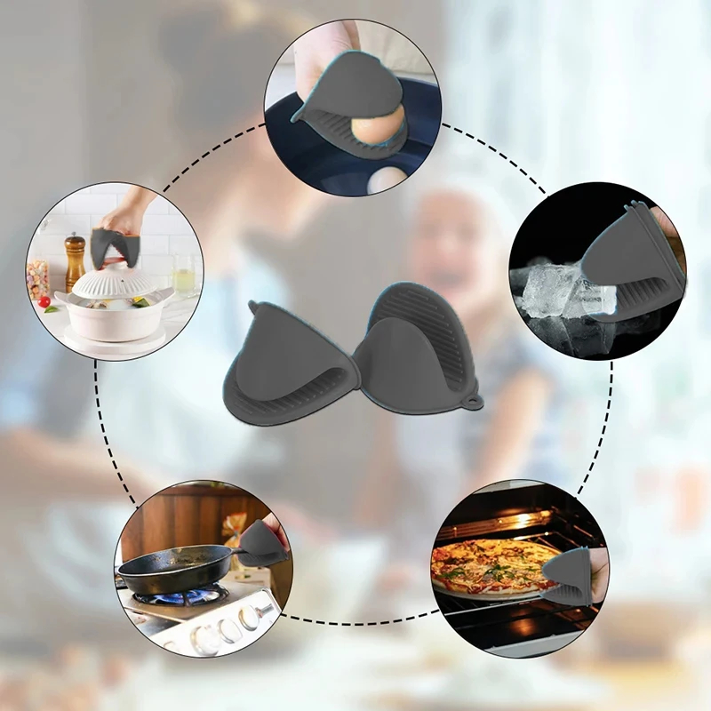 2pcs Mini Oven Gloves Silicone - مراجعة Oven Mitt Silicone وسعره
