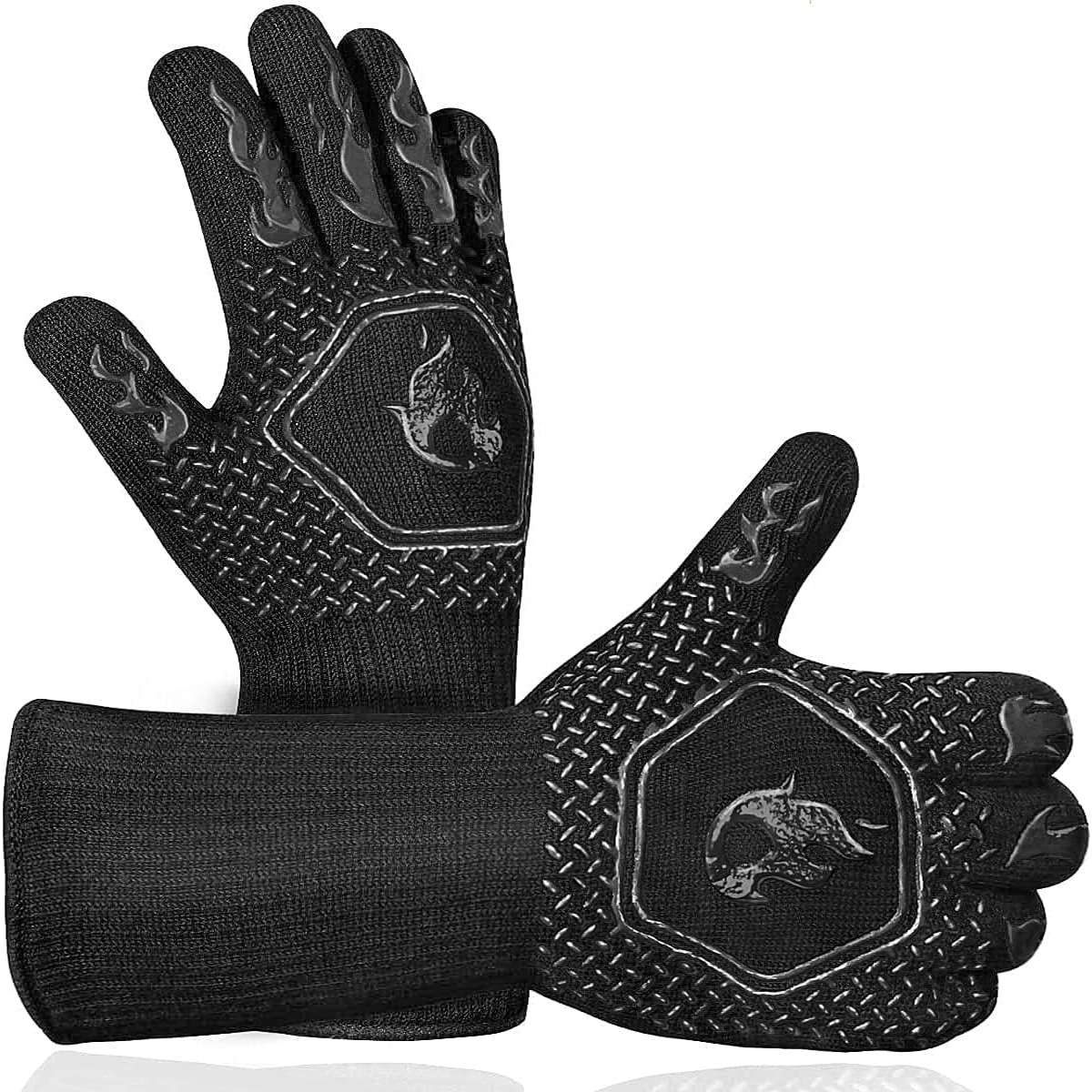 BBQ Grill Gloves High Temp Res - مراجعة Oven Mitt Silicone وسعره