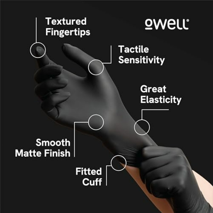 ® Black Nitrile Gloves - 4 Mil - مراجعة Exam Glove Nitrile وسعره