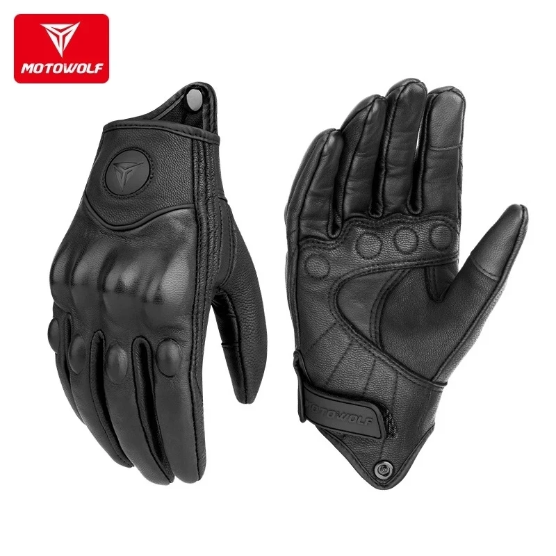 Leather Motorcycle Gloves Men' - مراجعة Motorcycle Glove Knuckle وسعره