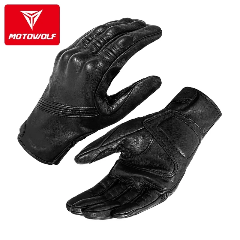 Leather Motorcycle Gloves Men' - مراجعة Motorcycle Glove Knuckle وسعره