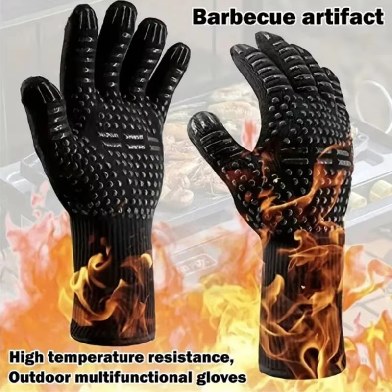 One Piece BBQ Gloves High Temp - مراجعة Oven Mitt Silicone وسعره