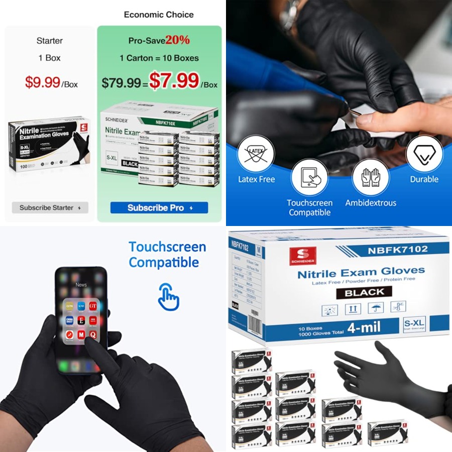 Schneider Nitrile Exam Gloves, - مراجعة Exam Glove Nitrile وسعره