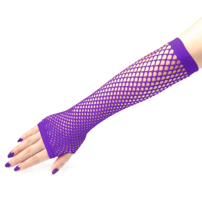 Women Fashion Neon Fishnet Fin - مراجعة Fingerless Glove Knit وسعره