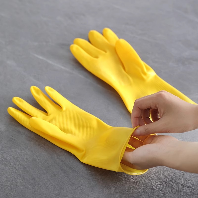 3 Pairs of Household Gloves Ho - مراجعة Dish Glove Rubber وسعره