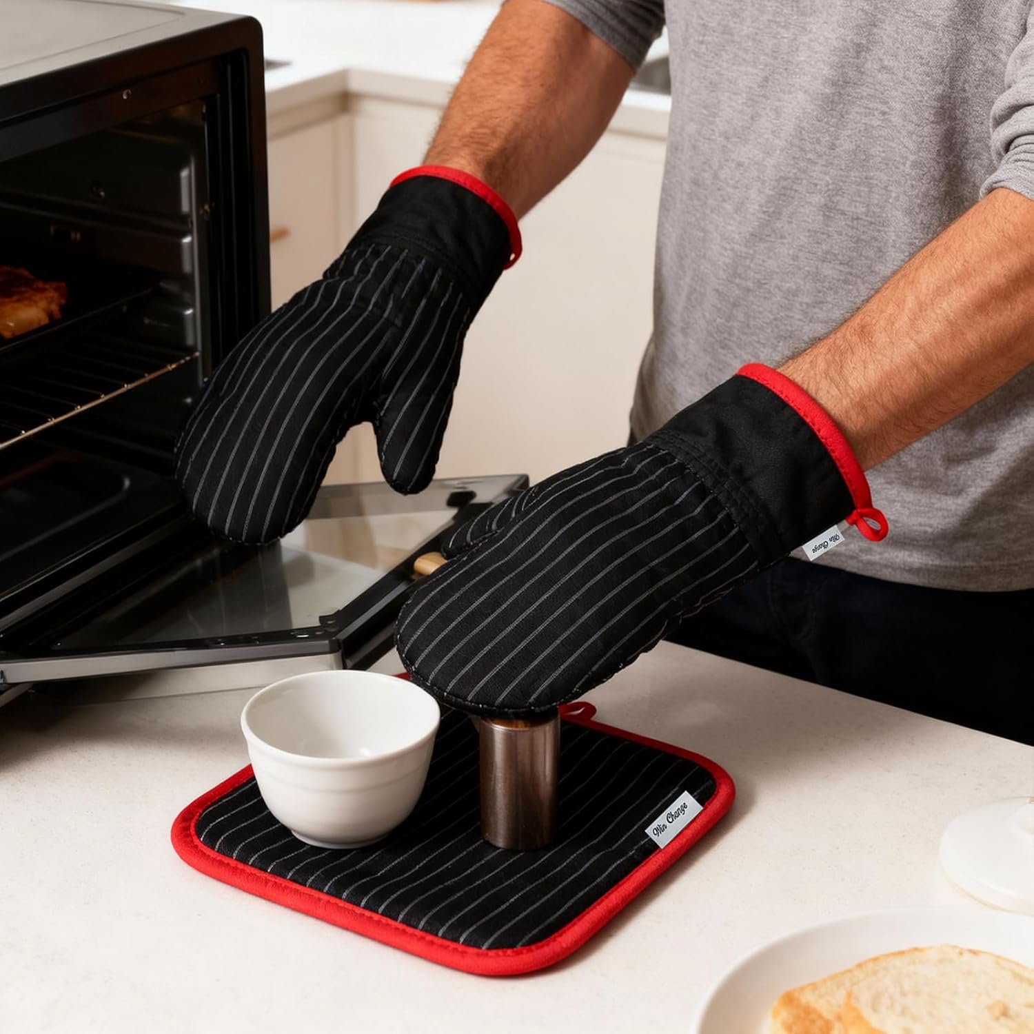 Oven Mitts and Pot Holders Set - مراجعة Heat Resistant Glove وسعره