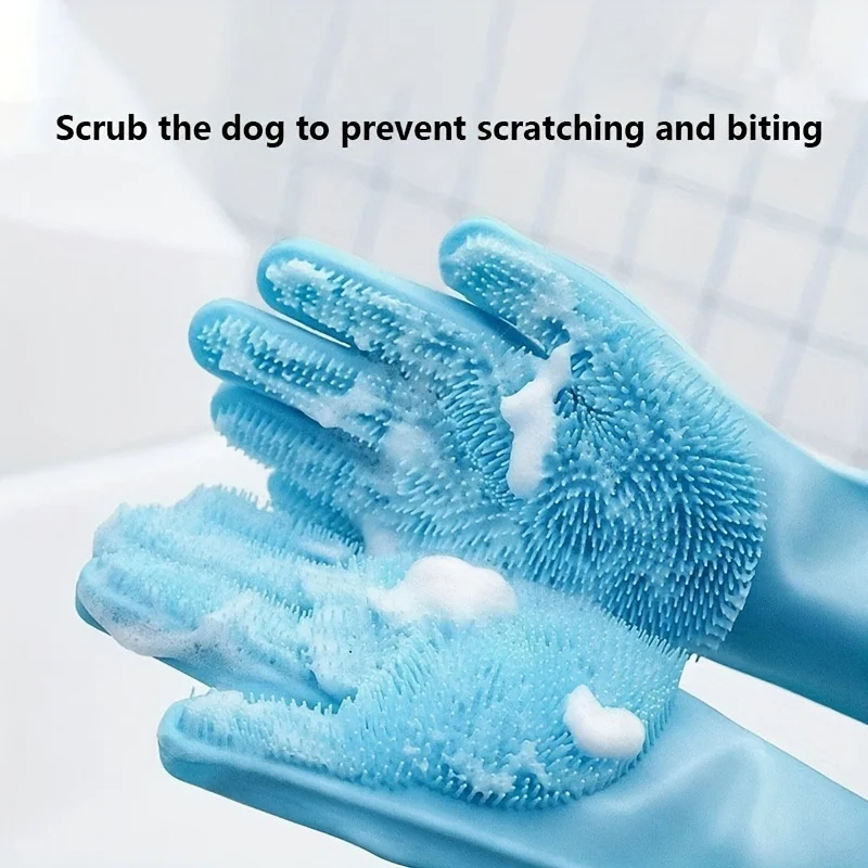 Pet Grooming Cleaning Gloves D - مراجعة Dish Glove Rubber وسعره