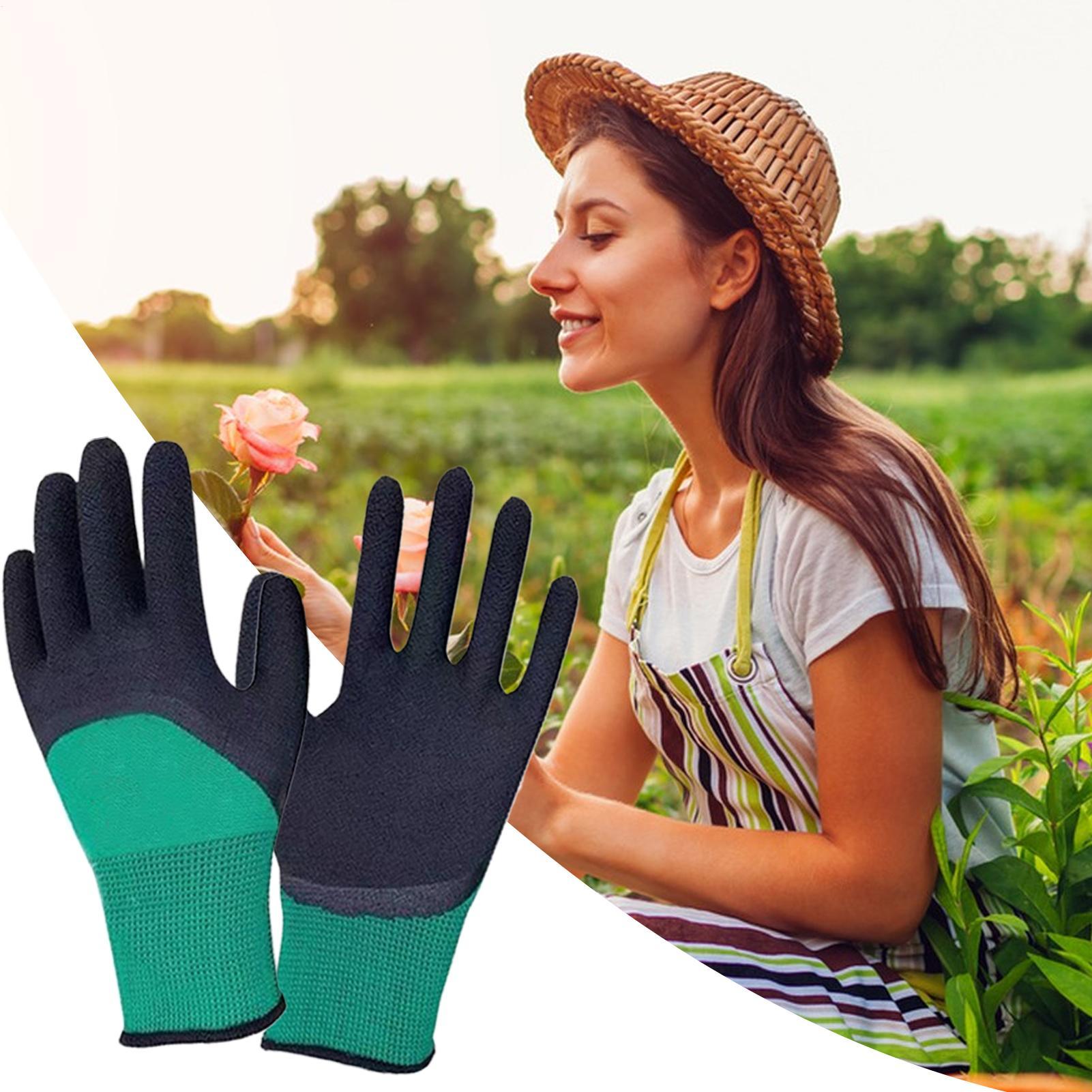 1Pair of Gardening Gloves Rubb - مراجعة Gardening Glove Waterproof وسعره