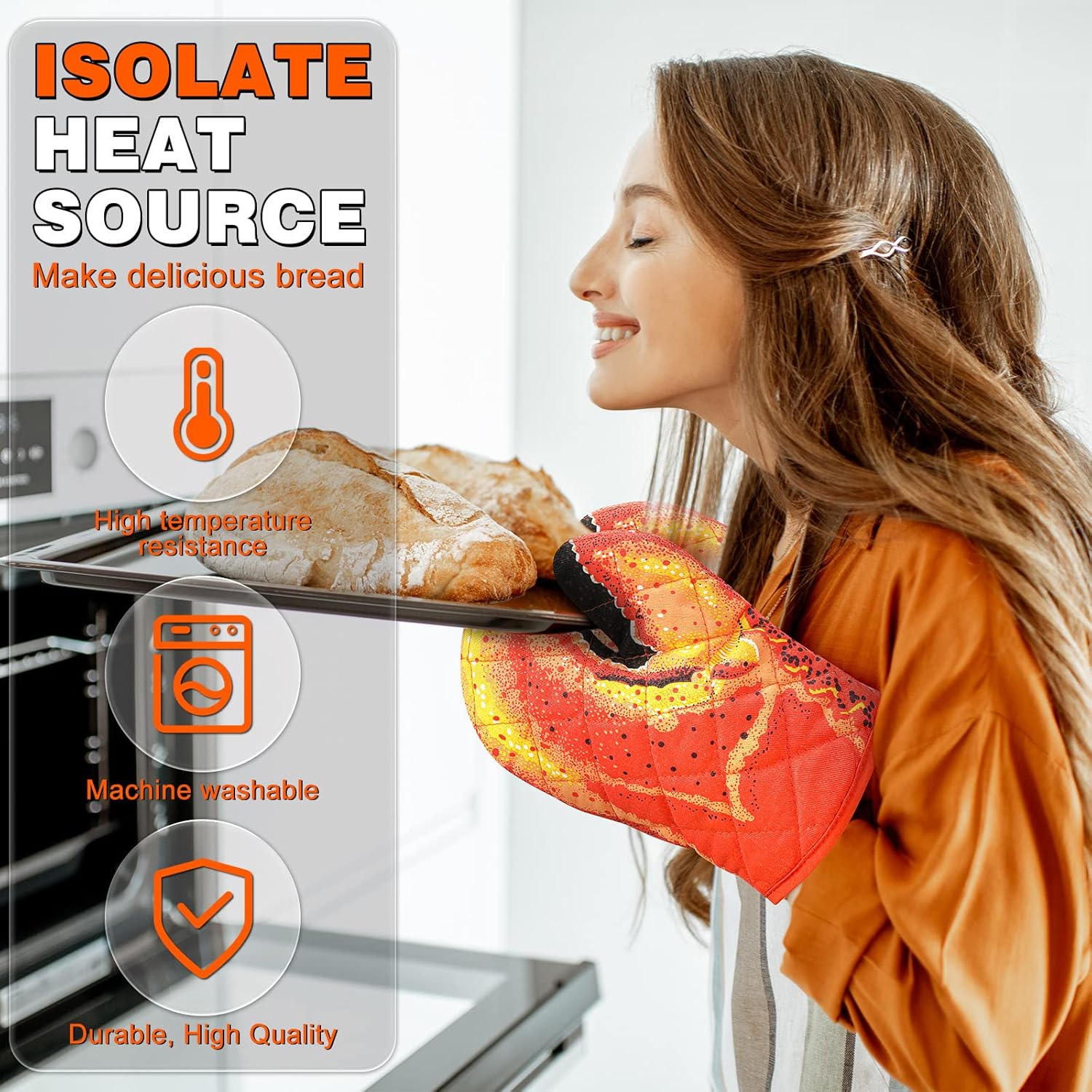 4 Pcs Lobster Claw Oven Mitts  - مراجعة Heat Resistant Glove وسعره