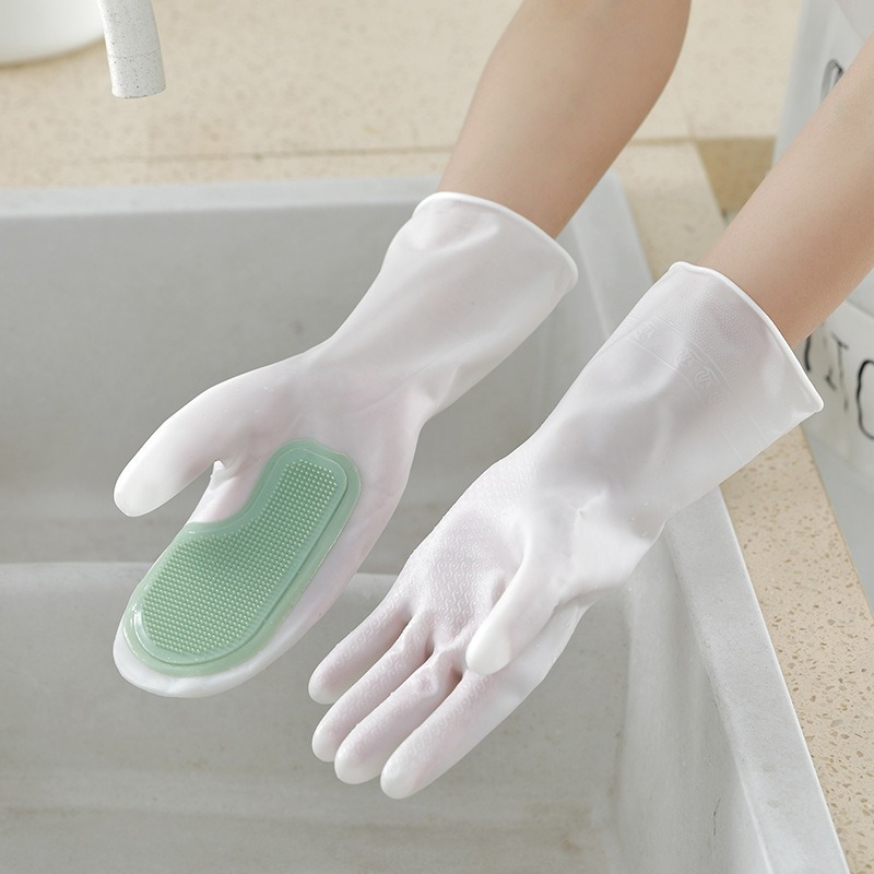 2pcs Latex Dishwashing Gloves, - مراجعة Rubber Glove Cleaning وسعره