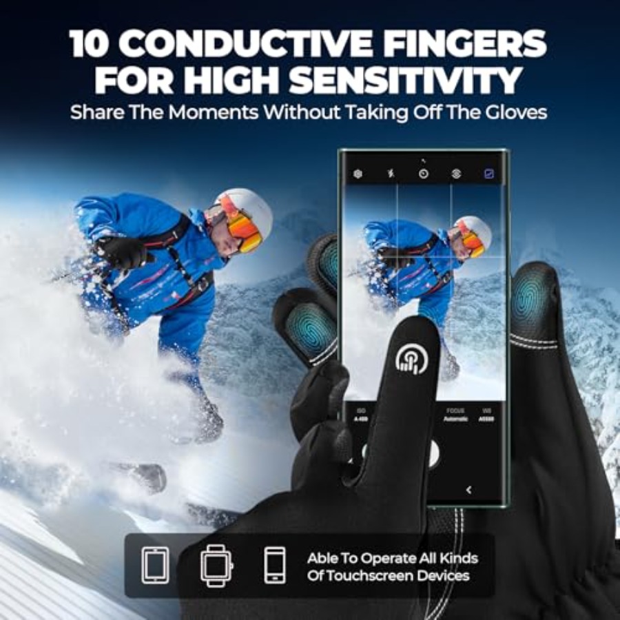 krosa Winter Gloves For Men Wo - مراجعة Ski Glove Waterproof وسعره