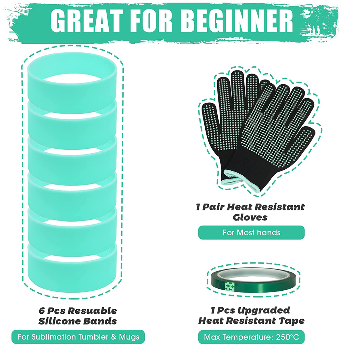 Silicone Bands Elastic Heat Re - مراجعة Oven Mitt Silicone وسعره