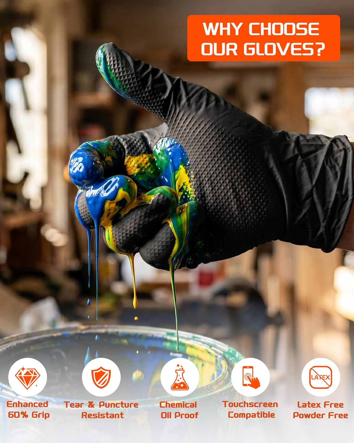 9mil Heavy Duty Disposable Nit - مراجعة Nitrile Mechanic Glove وسعره