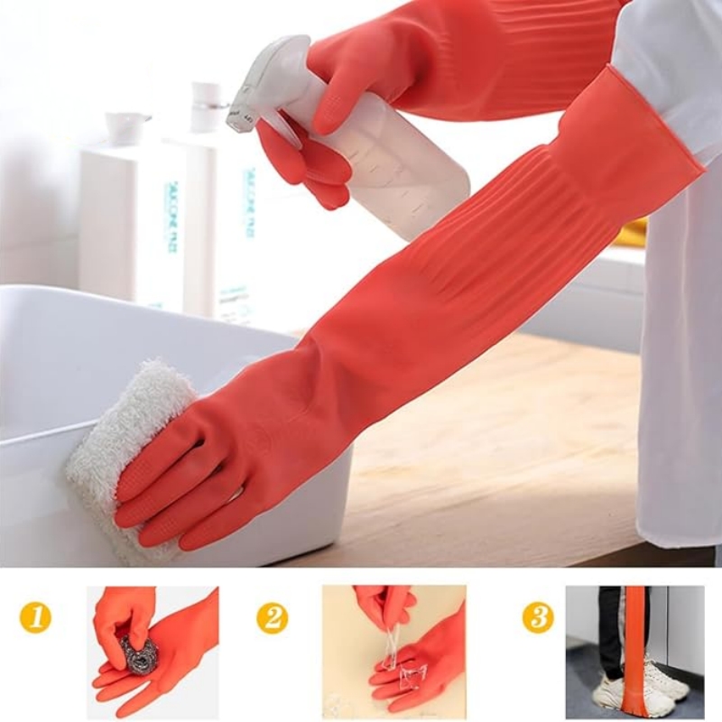 45CM Extra-Long Rubber Cleanin - مراجعة Dish Glove Rubber وسعره