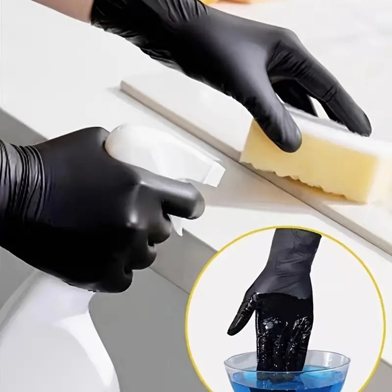 100/50/20PCS Black Nitrile Glo - مراجعة Nitrile Mechanic Glove وسعره