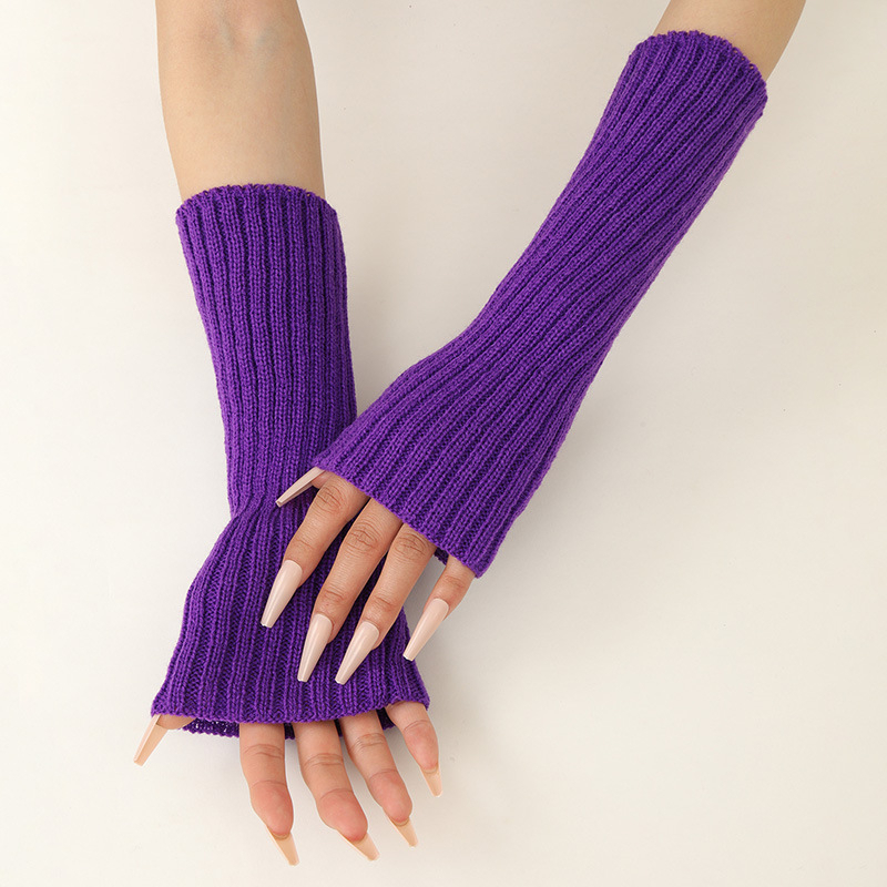 Girls Colorful Warm Knitted Ar - مراجعة Fingerless Glove Knit وسعره