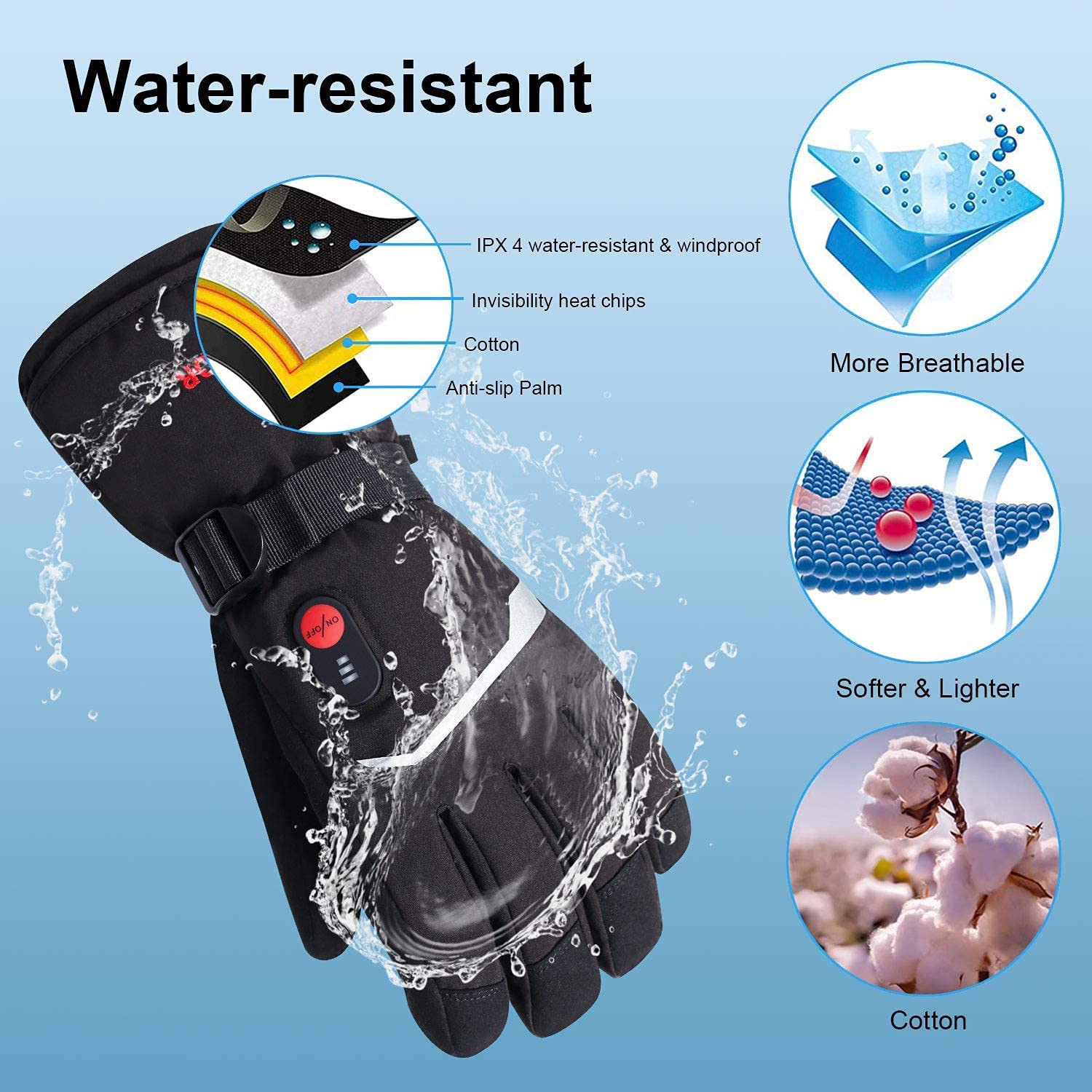 SNOW DEER Winter Heated Gloves - مراجعة Ski Glove Waterproof وسعره