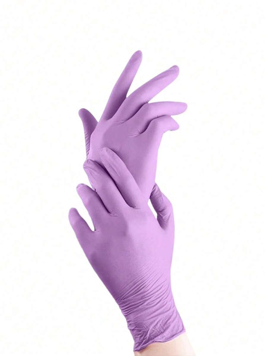 100/50/4pcs Disposable Purple  - مراجعة Latex Disposable Glove وسعره