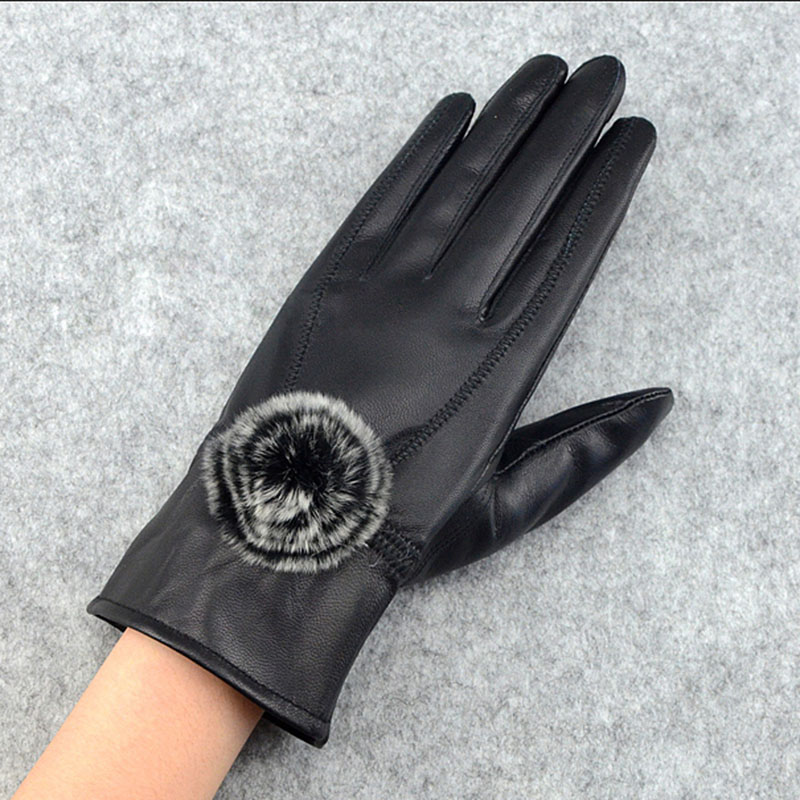 Women Winter Genuine Leather G - مراجعة Wool Glove Lined وسعره