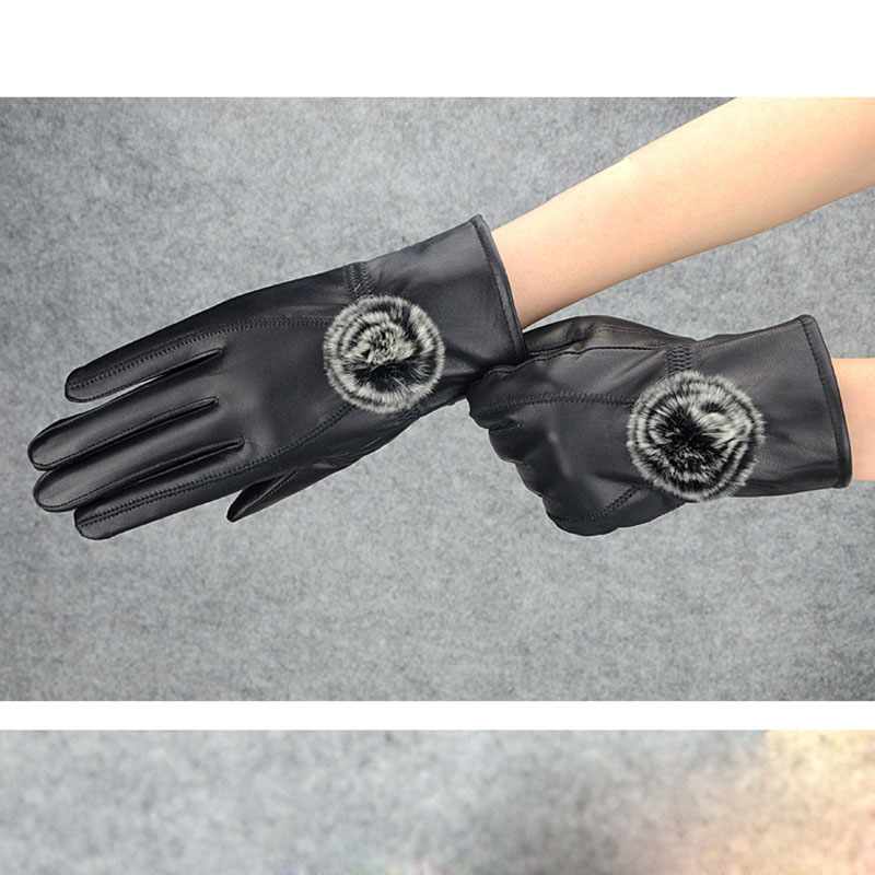 Women Winter Genuine Leather G - مراجعة Wool Glove Lined وسعره