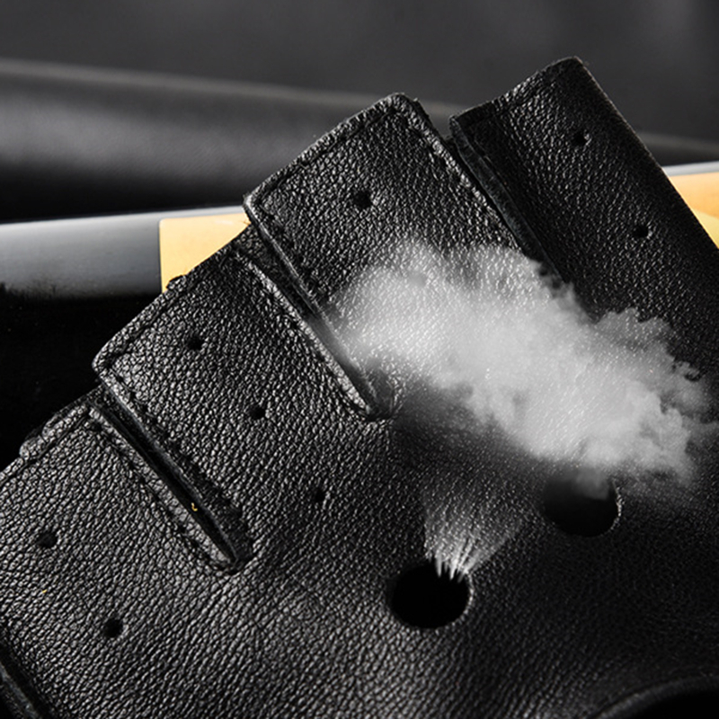 Leather Gloves Men's Half Fing - مراجعة Leather Driving Glove وسعره