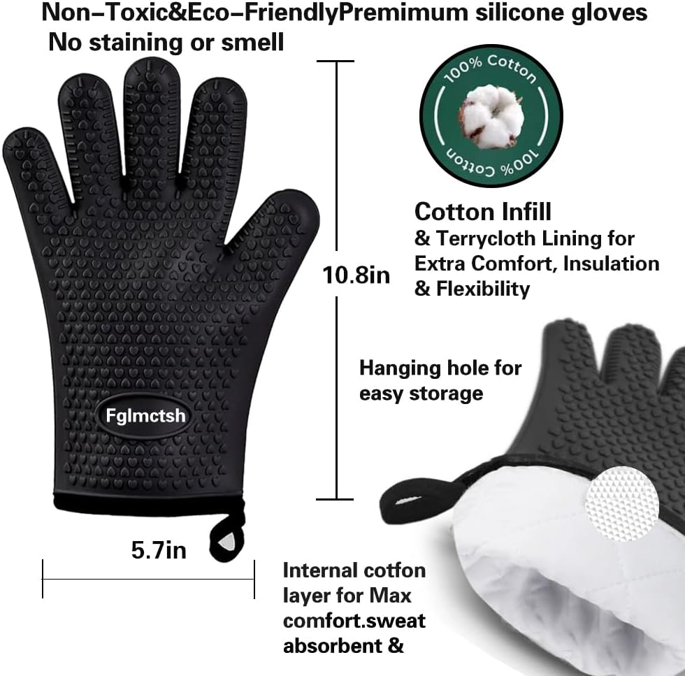 Silicone Oven Mitts, Heat Resi - مراجعة Heat Resistant Glove وسعره