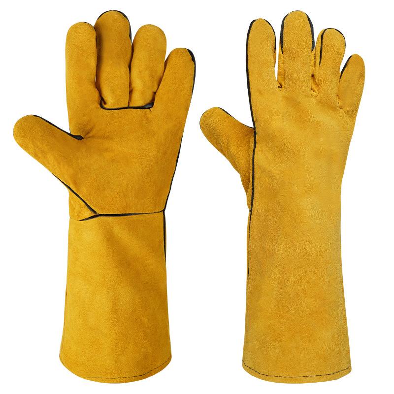 1 Pair 40Cm Welding Leather Gl - مراجعة Cut Resistant Glove وسعره