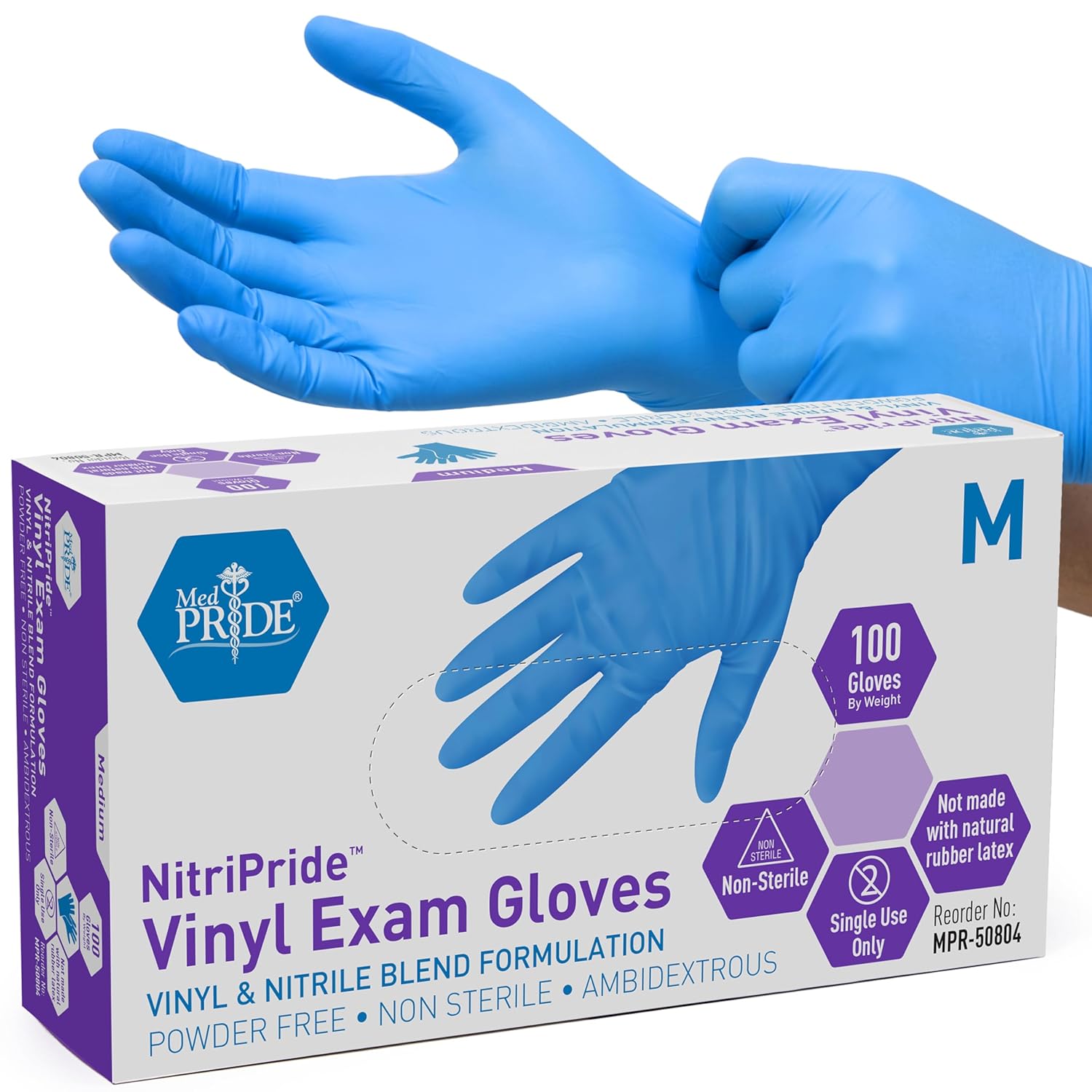 Powder-Free Nitrile/Vinyl Blen - مراجعة Latex Disposable Glove وسعره