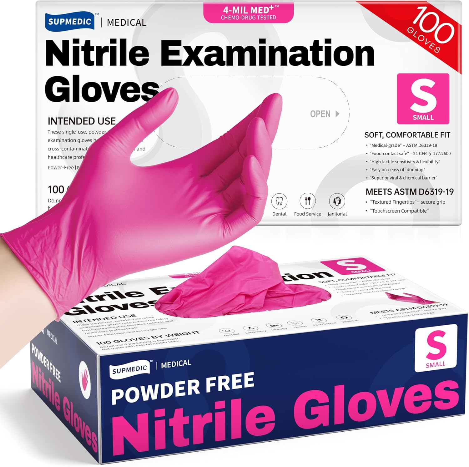 4 Mil Nitrile Exam Gloves, Pow - مراجعة Exam Glove Nitrile وسعره