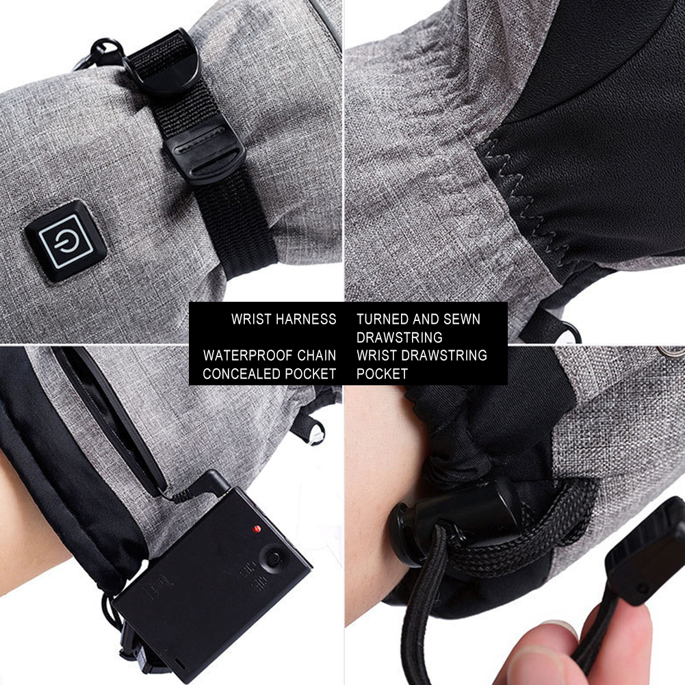 Electric Heated Gloves Men Wom - مراجعة Ski Glove Waterproof وسعره