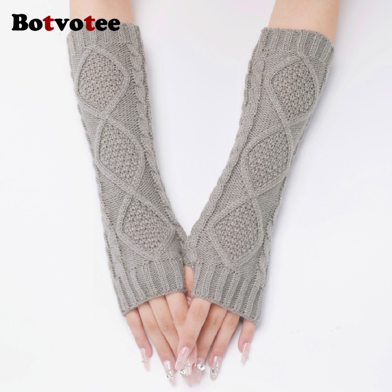 Botvotee Sleeves for Women Arm - مراجعة Fingerless Glove Knit وسعره