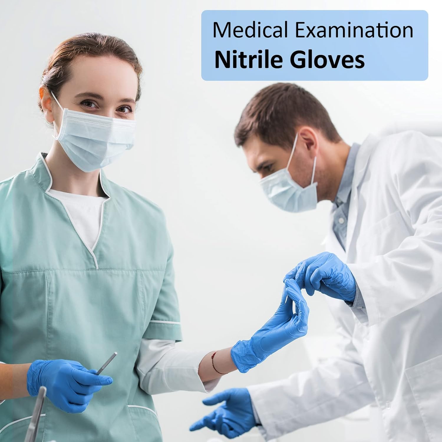 Nitrile Exam Gloves, Blue, 4 m - مراجعة Exam Glove Nitrile وسعره